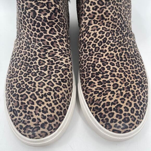 NEW GENTLE SOULS Shoes Size 9.5 Carter Animal Print Zipper Leopard Leather HiTop - Picture 9 of 16